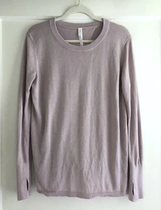 Lululemon Bring It Backbend Open Back Cashmere Sweater Porcelain Pink Size 8 - Picture 1 of 3