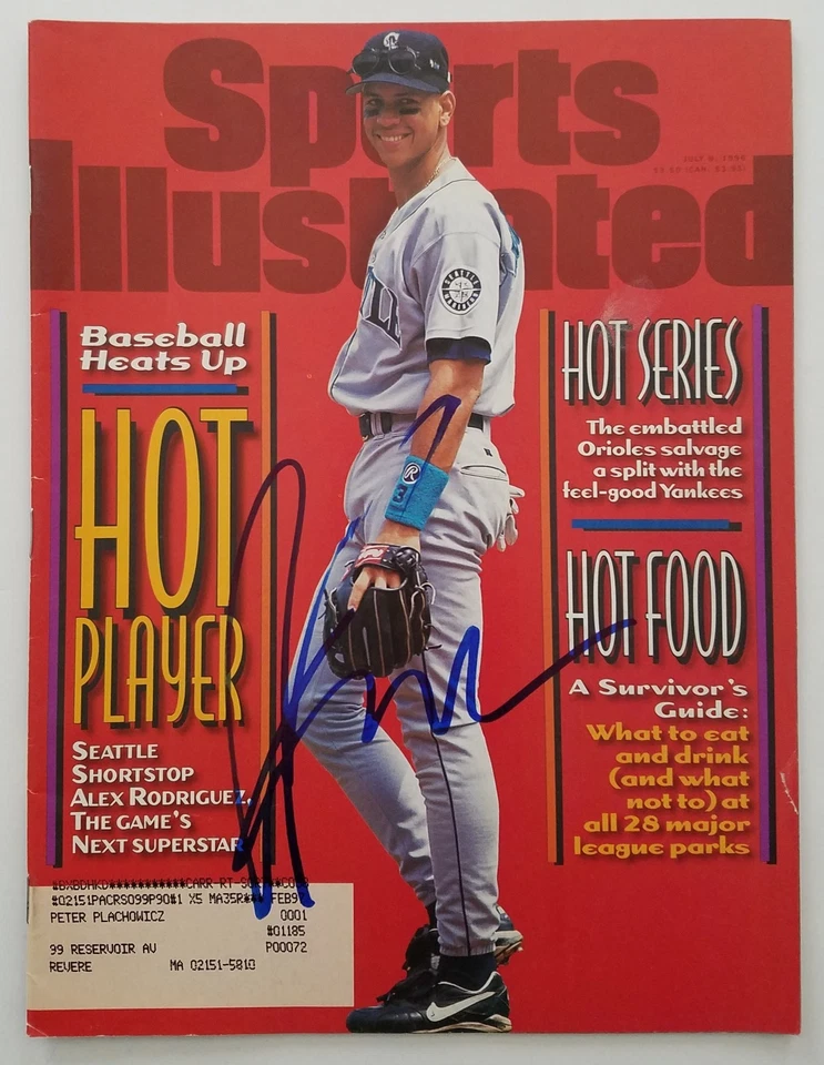 Alex Rodriguez Signed Sports Illustrated Magazine July 8, 96 Mariners RAD - Image 1 of 1