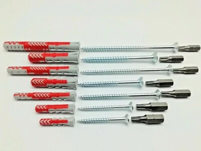 FISCHER + HSK ✅ Fischer DuoPower DÜBEL +Torx SCHRAUBEN 5mm 6mm 8mm 10mm KURZ und LANG + BIT✅✅✅