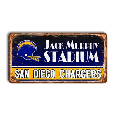 Metal sign San Diego Chargers vintage San Diego Chargers wall art Jack Murphy - Image 1 of 4