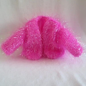 NEW! 2022 Barbie Extra Doll Pink Tinsel Jacket ~ Fashionista Curvy Clothing - Picture 1 of 4