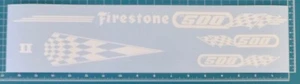 Reproduction decal set for 1960s Firestone 500 bicycle - rack, tank, chain guard - Picture 1 of 5