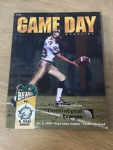 Baylor Bears Game Day Magazine Oct. 2, 1999 Baylor vs N. Texas Eagles EUC - Imagen 1 de 3