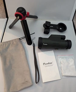 Pankoo 12X50 High Power Monocular Telescope with Smartphone Holder & Tripod NEW - Picture 1 of 5