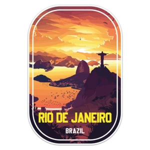 Sunrise Brazil Rio de Janeiro City Car Bumper Sticker Vinyl Decal - Picture 1 of 6