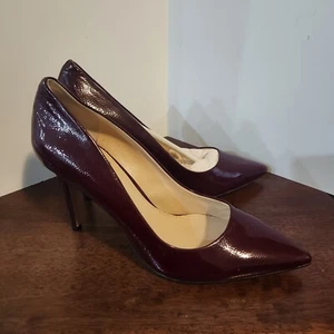 Vince Camuto Savilla Maroon Leather High Heel 4 Inch Pointed Toe Pump 10M 42 - Picture 1 of 10