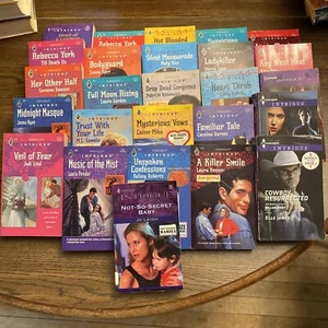 Harlequin Intrigue Romance Huge Lot Of 26 Paperback Novels Assorted Mix - Picture 1 of 10
