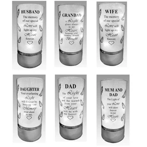 New Tube-light Grave Memorial Led Candle Family Remembrance with Sentiment Verse - Picture 1 of 12