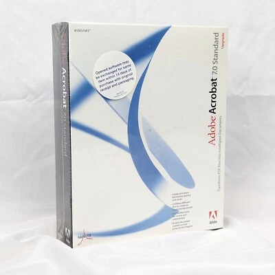 2004 Adobe Acrobat 7.0 Standard - Upgrade for Windows Brand New Sealed (NOS) - Image 1 of 4