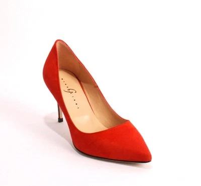 Zapatos de salón puntiagudos de gamuza naranja caliente Gibellieri 3367r 37 / EE. UU. 7 Foto 1 de 4