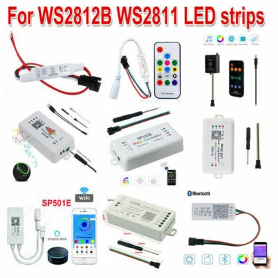LED RF WiFi Bluetooth Music Pixel Controller For WS2812B WS2811 LED Strip Light - image 1 of 4