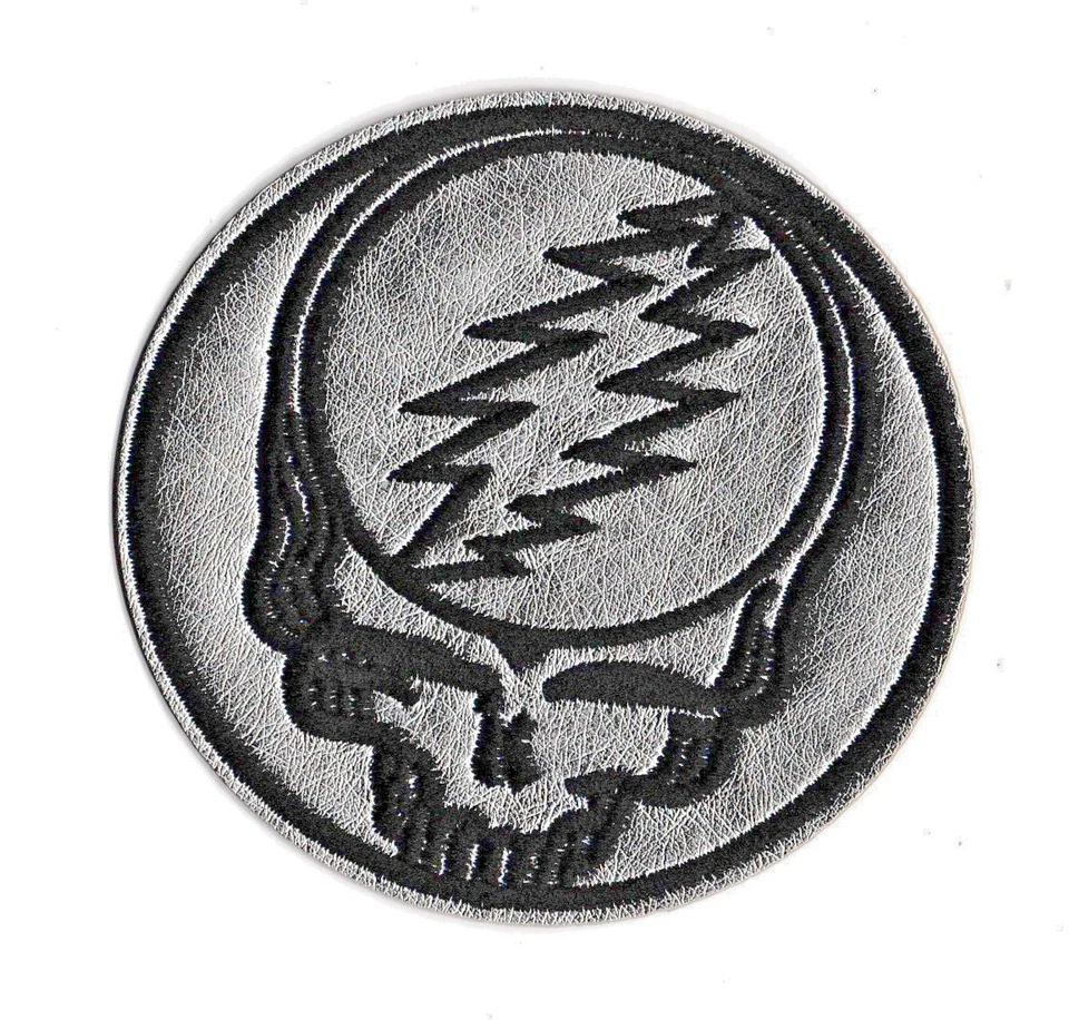 3"  Grateful Silver Steal Your Face Patch Iron on patches Dead Head SYF - Image 1 of 1