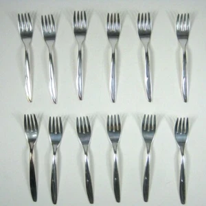 Concept Pattern 1957 Set 12 Supreme Silver Plate Cocktail Forks Vintage Flatware - Picture 1 of 9
