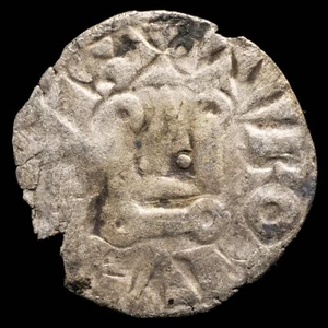 Felipe II de Francia, Denier Tournois - 18 mm / 0.68 gr. - Foto 1 di 3