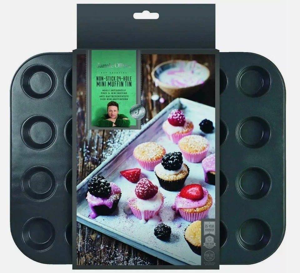 Jamie Oliver Muffinform 24 Cups doppelte Antihaftbeschichtung Spülmaschinenfest - Bild 1 von 3