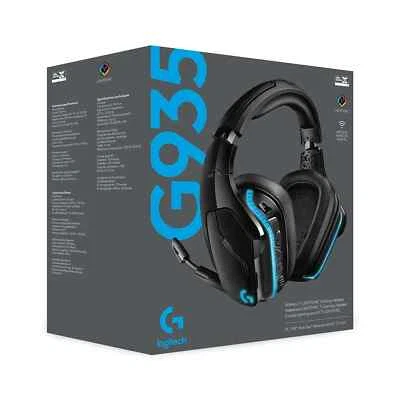Cuffie Headset Gaming Logitech G935 Wireless - Nere **NUOVE** - Immagine 1 di 4