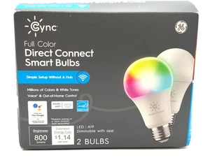 Cync Full Color Direct Connect Smart Bulbs Model CLEDA199CD1-2P - Picture 1 of 5