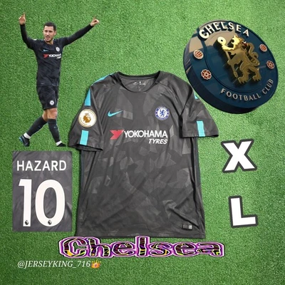 🇬🇧Nike Chelsea FC Eden Hazard#10 2017/2018 Tercera tercera camiseta de fútbol gris camuflada  Foto 1 de 4