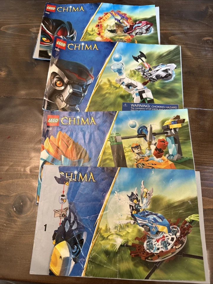 LEGO Legends of Chima Set Game INSTRUCTIONS MANUALS ONLY Lot of 4 - Image 1 of 1