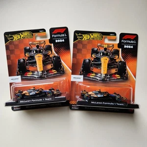 Hot Wheels Premium 2024 F1 McLaren Formula 1 Team #81 Piastri & #4 Lando Norris - Picture 1 of 16