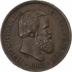 [#1504398] Brazil, Pedro II, 20 Reis, 1868, Bronze, EF, KM:474 - Picture 1 of 2