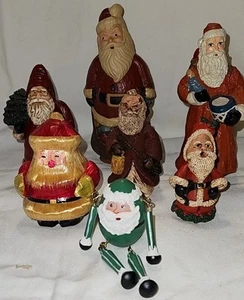 Lot 7 Vintage Christmas Santa Claus 1980 90s Pat Floyd Signed More Egg Husk RARE - Picture 1 of 24