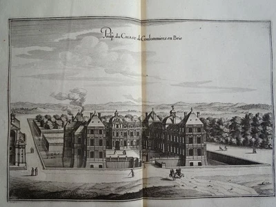 Château de Coulommiers Meaux Topographia Galliae EA Merian Kupferstich 1655 - Bild 1 von 3
