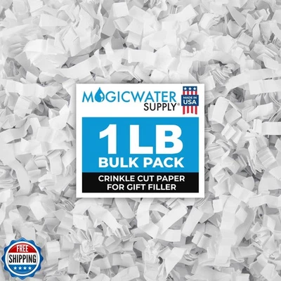 MagicWater Supply Crinkle Cut Paper Shred Filler-1LB Monster White-Decorative - Image 1 of 4