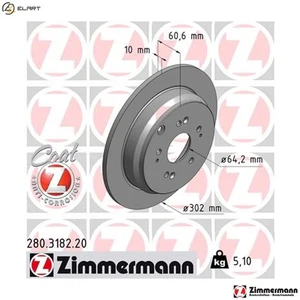 2x BRAKE DISC 280.3182.20 FOR HONDA CR-V/IV/SUV/III/Mk K24Z6/K24Z9/K24Z4 2.4L - Picture 1 of 9