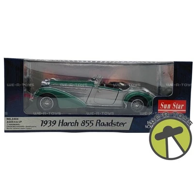 Sun Star Green /Silver 1939 Horch 855 Roadster 1:18 Metal DieCast Vehicle 2404 - Image 1 of 4