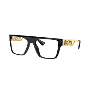 Anteojos rectangulares de plástico negro/dorado Versace VE 3326U GB1 55 mm - Imagen 1 de 2