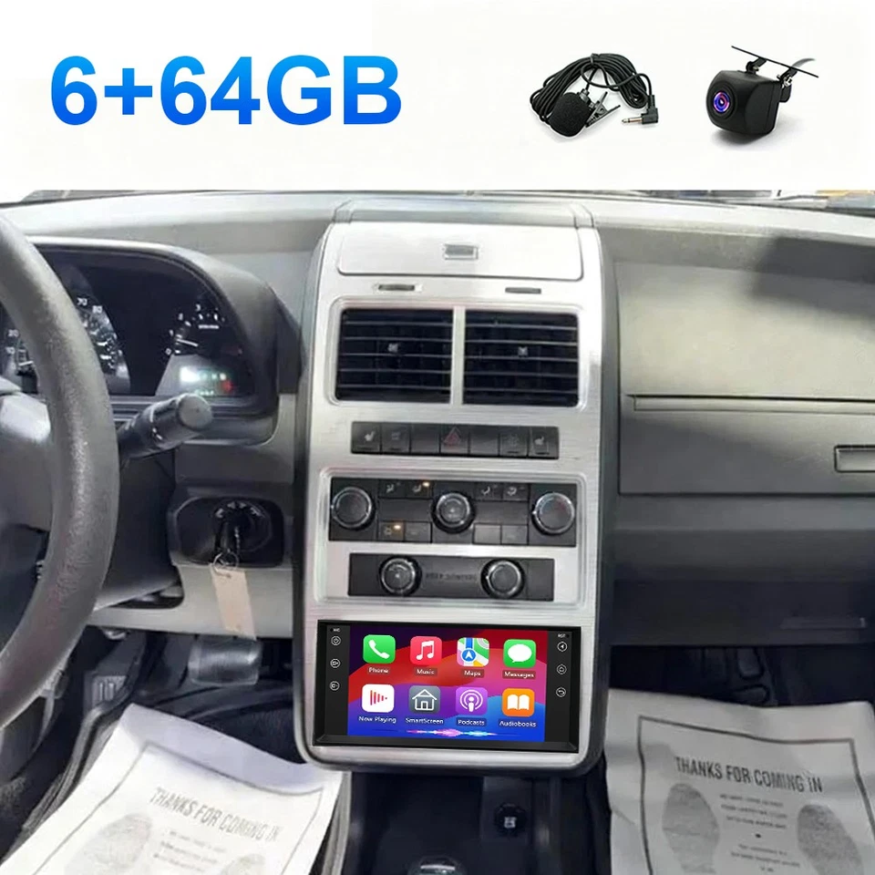 4+64GB Carplay Car Stereo Radio Android 15 GPS NAVI For 2009 2010 Dodge Journey Foto 1 de 4