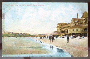 Panorama View of Nantasket Beach, MA - 1907-15, Rough Edges - Picture 1 of 3