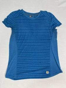 Carhartt Women's Performance Blue Striped Shirt  [F1-2066]   Size L - Imagen 1 de 13