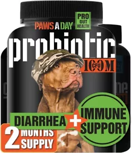 CANINE PROBIOTICS FOR DOGS DIARRHEA RELIEF FLORA & IMMUNE & DIGESTIVE SUPPORT - Picture 1 of 6