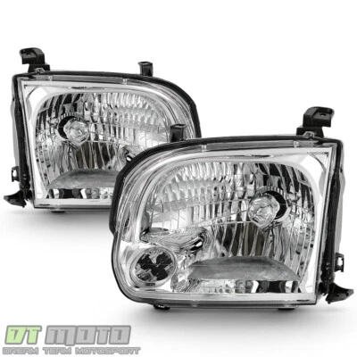 For 2005-2006 Toyota Tundra Double Cab 05-07 Sequoia Headlights Headlamps Pair - Image 1 of 4