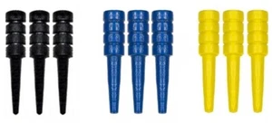 Nuevo Juego 9 Clavijas de Cuna Madera de Abedul - Se envía con Seguimiento - Negro Azul Amarillo - Imagen 1 de 1
