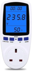 Mecheer Power Meter Plug Energy Monitor Watt Backlight LCD Display - Picture 1 of 7
