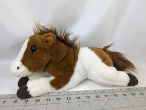 FAO Schwarz Horse Pony Plush Brown Cream 15 Inch Long Stuffed Animal Toy - Imagen 1 de 8