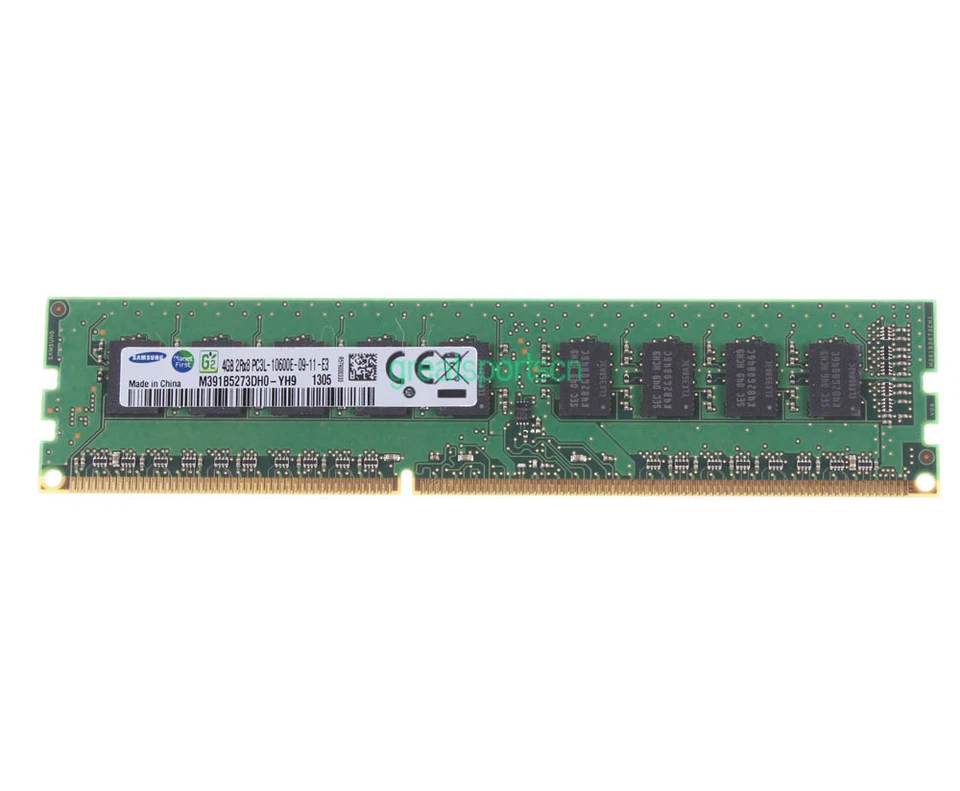 Samsung 4GB 2RX8 DDR3L PC3L-10600E 1333MHZ CL9 ECC Unbuffered Server Memory RAM  - Image 1 of 4