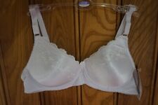 ILLUSIONS BY CAMEO EMBROIDERED T SHIRT BRA - WHITE - NON WIRED - 32A 32B 32C