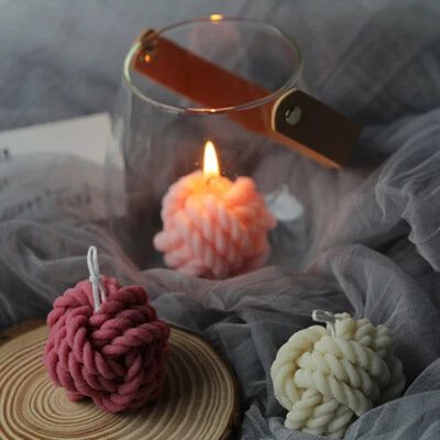 3D Candle Molds Pillar Silicone Soap Mold Wool Ball DIY Craft Handmade Wax Mould - Image 1 of 4