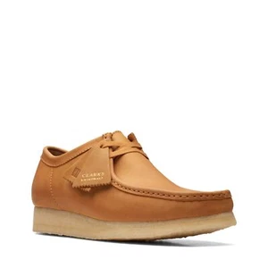 ✅🆕🚚Express Clarks Hombres ic Wallabee Cuero Marrón Tostado - Imagen 1 de 9