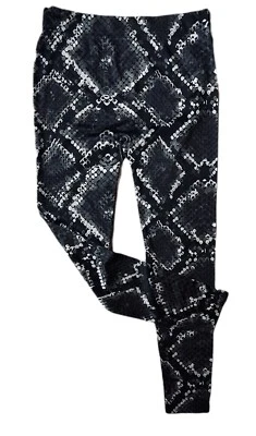 NO BOUNDARIES BLACK SNAKE SKIN PRINT SEAMLESS LEGGINGS JUNIOR 11/14 LARGE - Image 1 of 4
