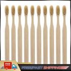 1/10pcs Natural Toothbrush Eco Bamboo Tooth Brushes for Men Women (Light Brown 1