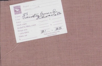 28 ct Cross Stitch Fabric French Chocolate 31x35" Cashel Linen Twisted Threads - Image 1 of 2