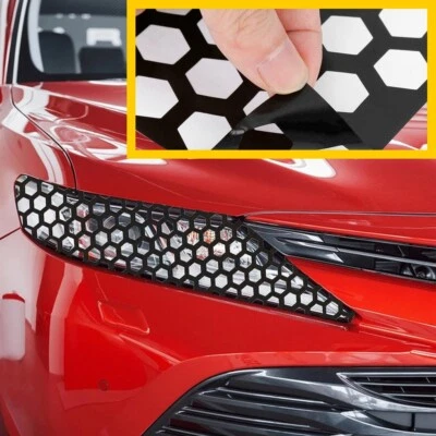 Pegatina de panal hágalo usted mismo para lámpara de luz trasera de coche película cubierta de faros calcomanía adorno Foto 1 de 4