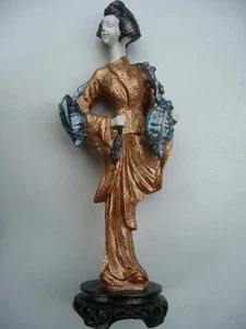 UNIKAT Geisha Statue 45 cm Handbemalt Deko Figur Geschenk - Bild 1 von 7