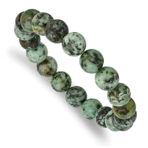 African Pine Agate Beaded Stretch Bracelet - Picture 1 of 3