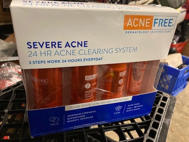 Severe Acne Free 24 Hr Acne Clearing System Kit - 3 Steps, 4 Count - Image 1 of 1